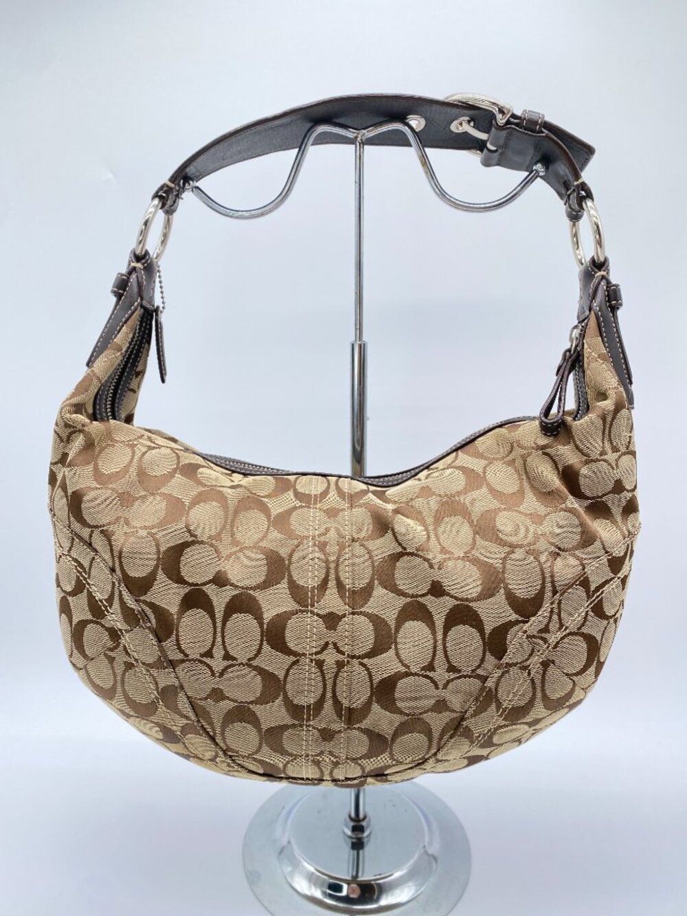 Coach Vintage Soho Signature Large Hobo 10075 Y2K Brown π€ Paris - Picture 3 of 16